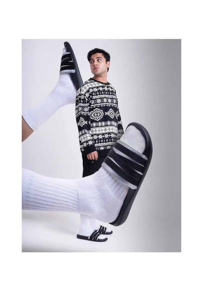 Bacca Bucci Jet Black Galaxy Slides – Ultra-Comfort EVA Slip-Ons for Men | Best Price UAE